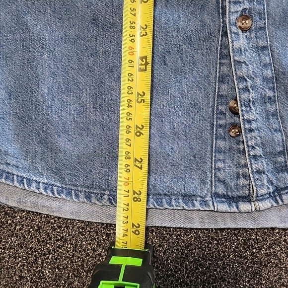 Vintage Ash City Women's Shirt Size M Blue Denim Button Down - Picture 7 of 10